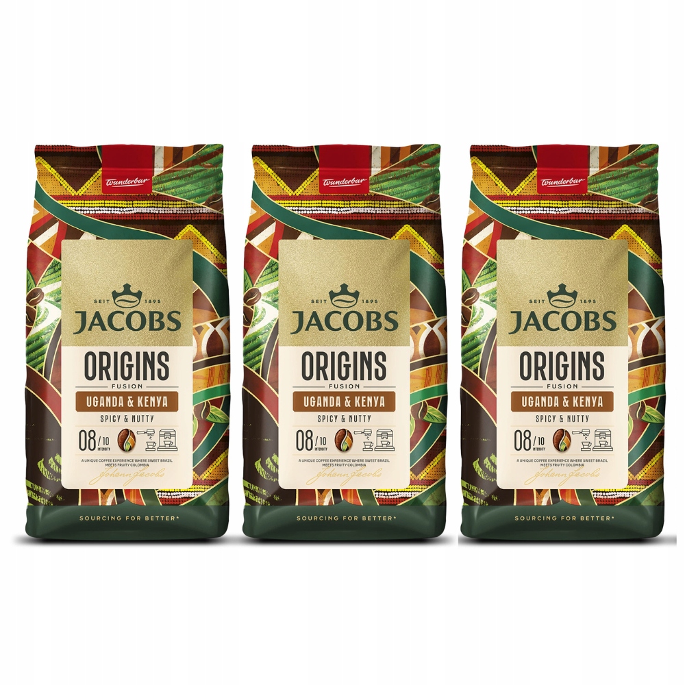 Kawa ziarnista Jacobs Origins Fusion Uganda & Kenya 3x 1kg