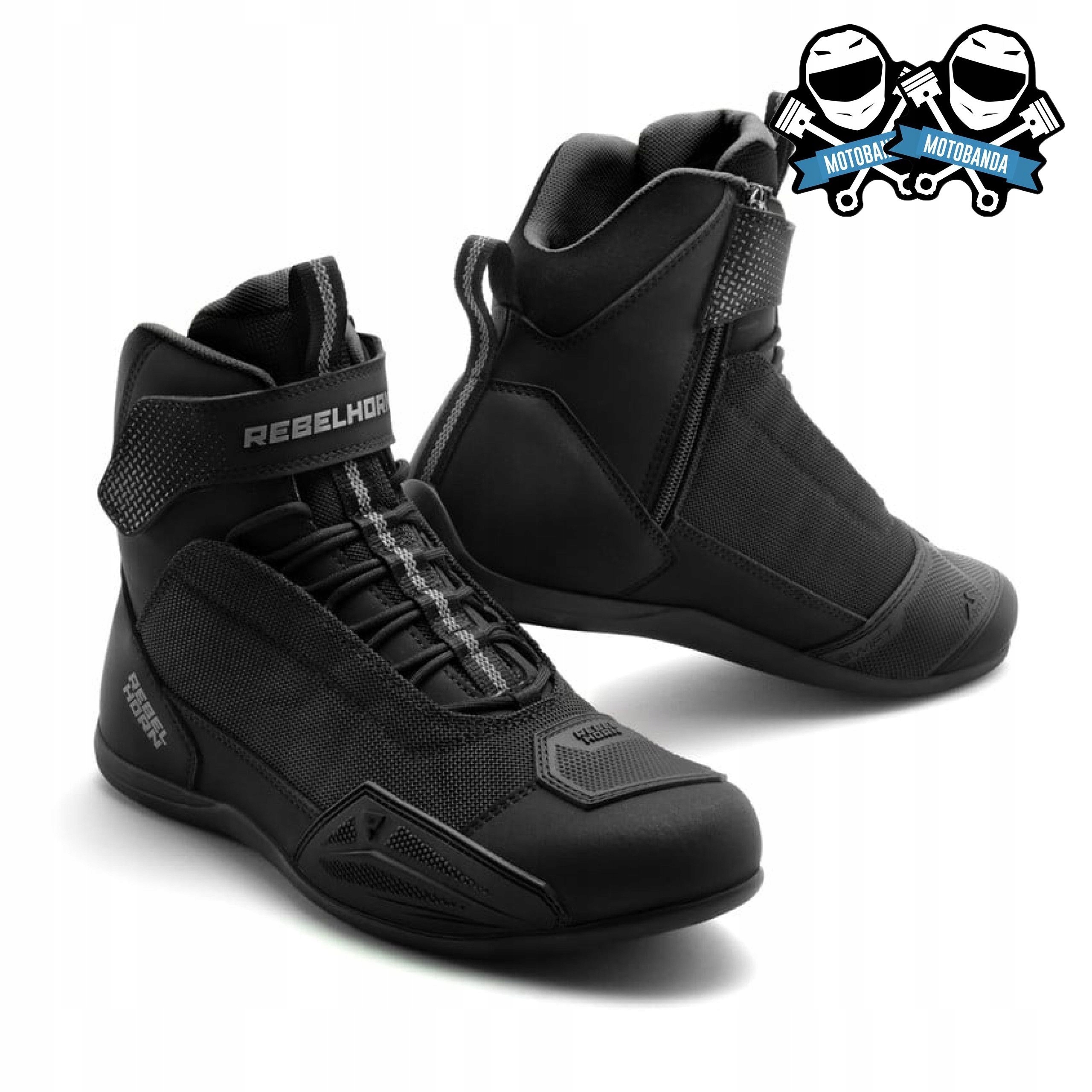 Buty Motocyklowe Rebelhorn Swift Czarne Miejskie Przewiewne
