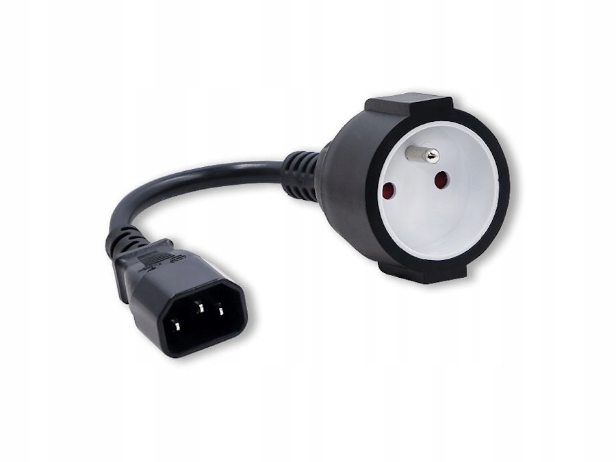 Adapter zasilania do Ups C14 -> gniazdo typ E francuskie Qoltec 53907