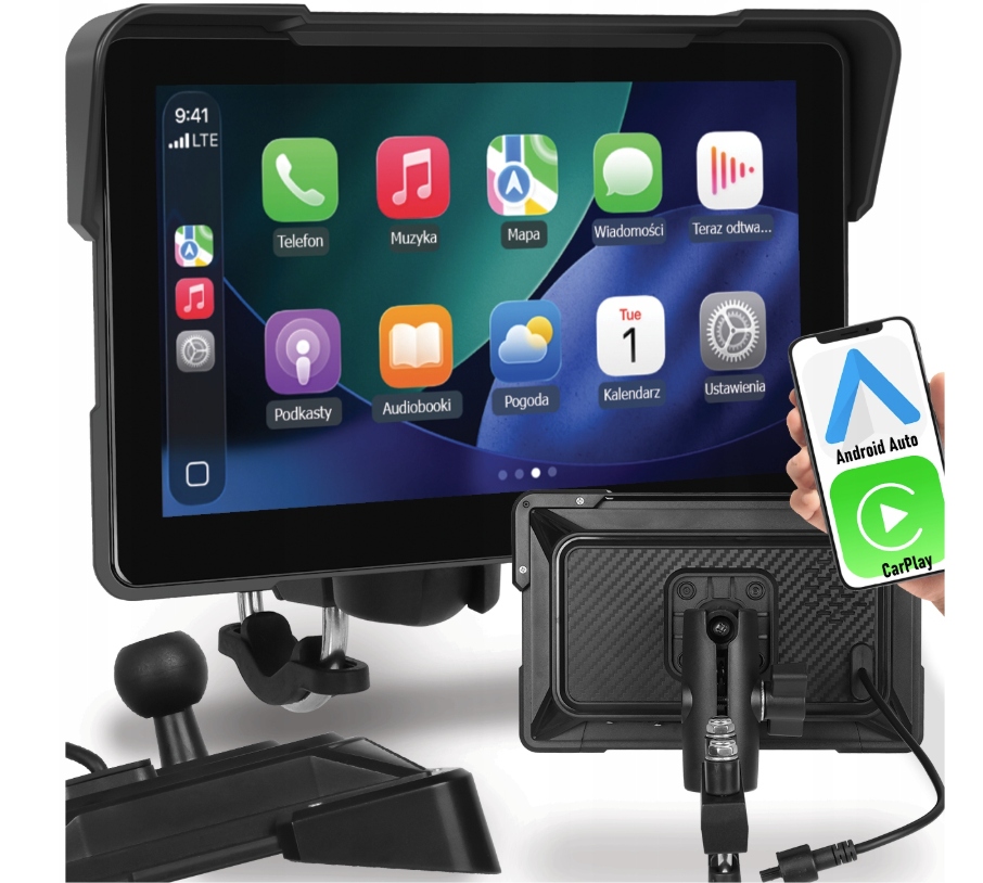 Multimediálna Motocyklová Stanica Tablet Navigácia Carplay Android MT-07