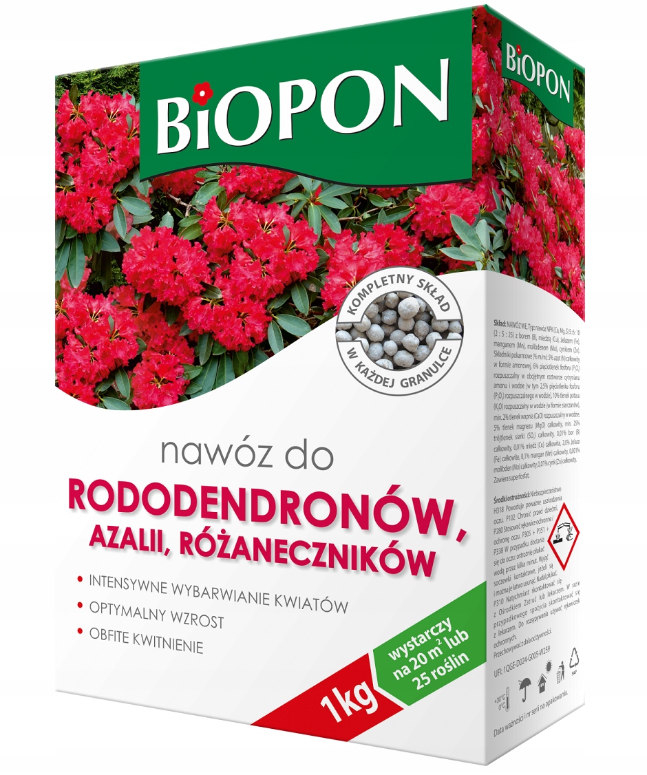 

Nawóz do Rododendronów, Azalii 1kg .,: Biopon :..