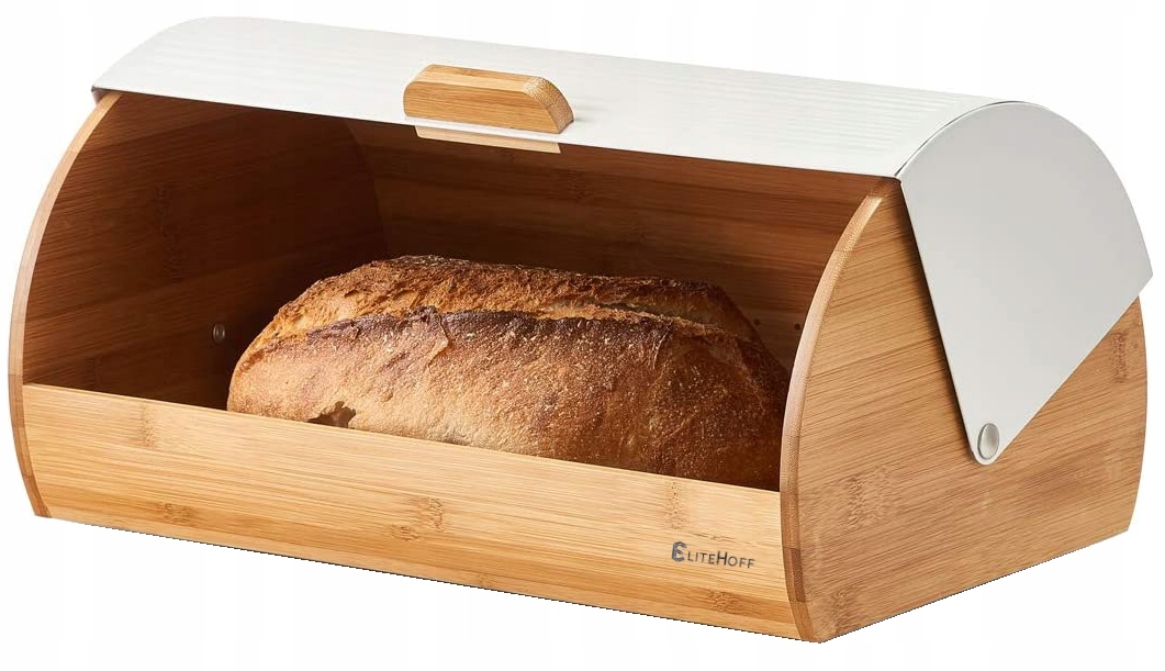 CHLEBAK POJEMNIK NA CHLEB PIECZYWO BIAŁY DUŻY XXL BAMBUSOWY 39x28x18,5 CM Kod producenta XCDPP