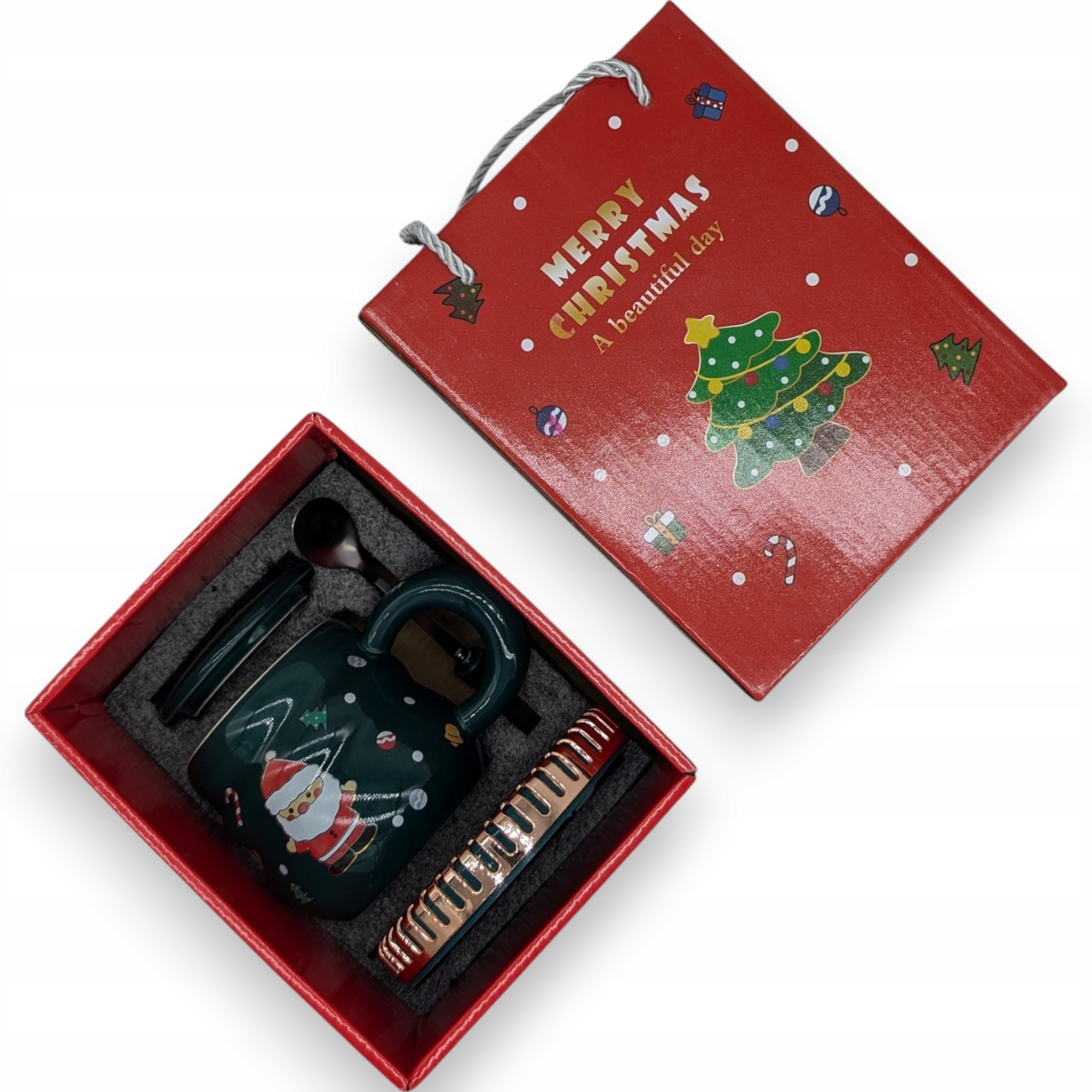 Set Hrnek S Ohřívačem Lžíce Usb kabel Dárek Vánoční Hrnek