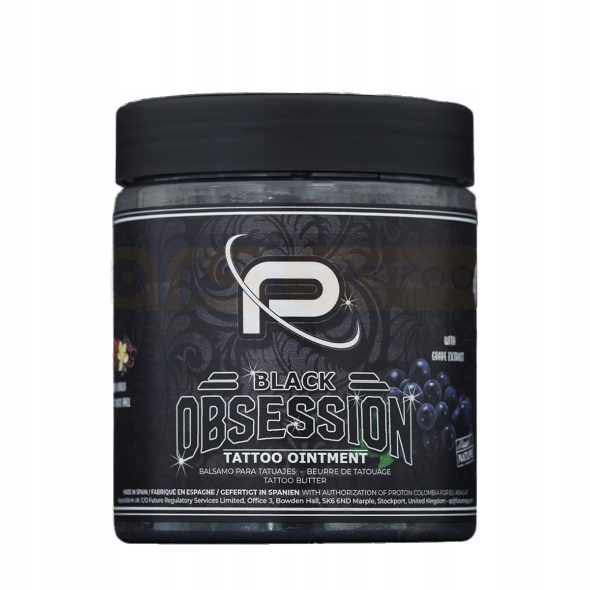 máslo na tetování Proton Colours Obsession Black 250 ml