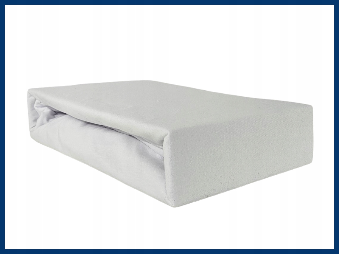 Prostěradlo S Gumičkou Bílé 100x210 Jersey Premium Tlusté Bavlna 100%