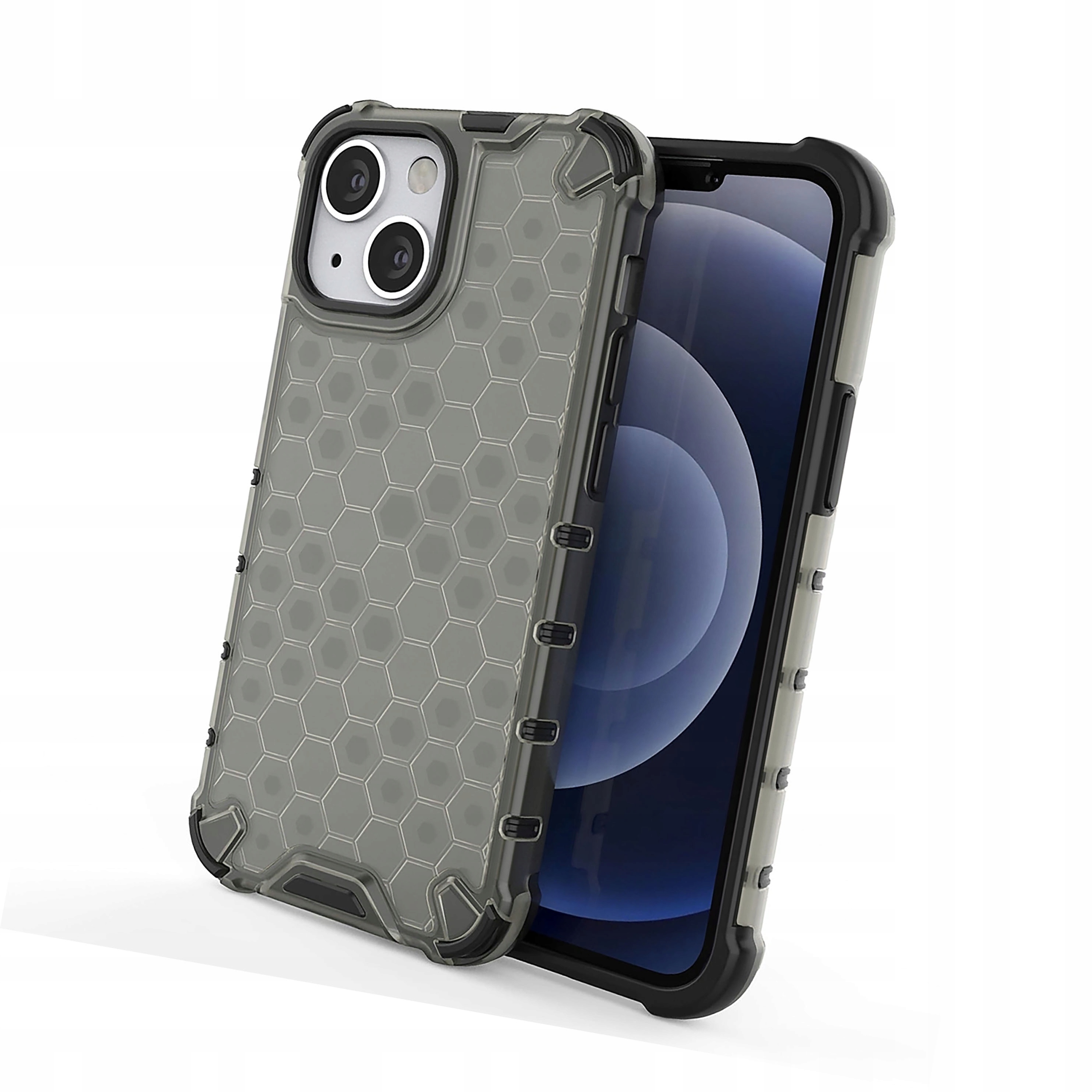 Honeycomb etui pancerny pokrowiec z żelową ramką iPhone 13 mini czarny