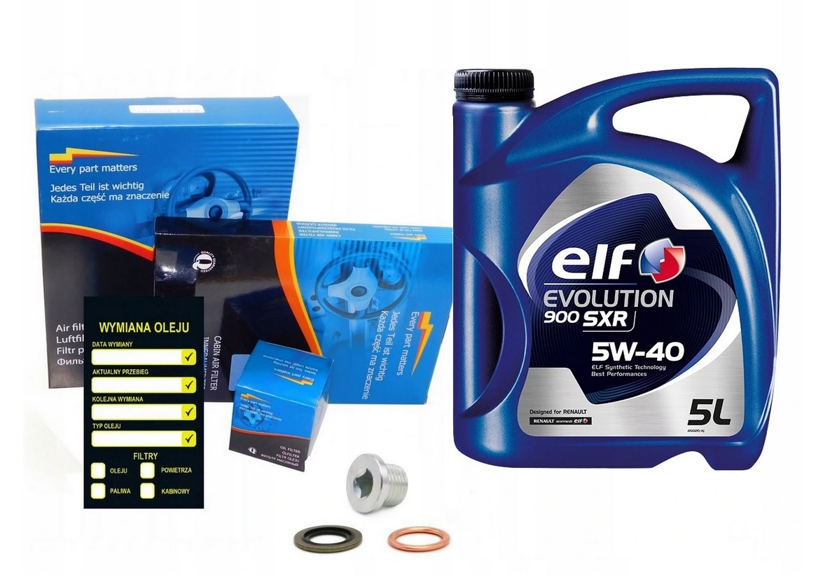 Фільтри + ELF 5w40 SXR RENAULT Laguna 2 II 1.9 dCi