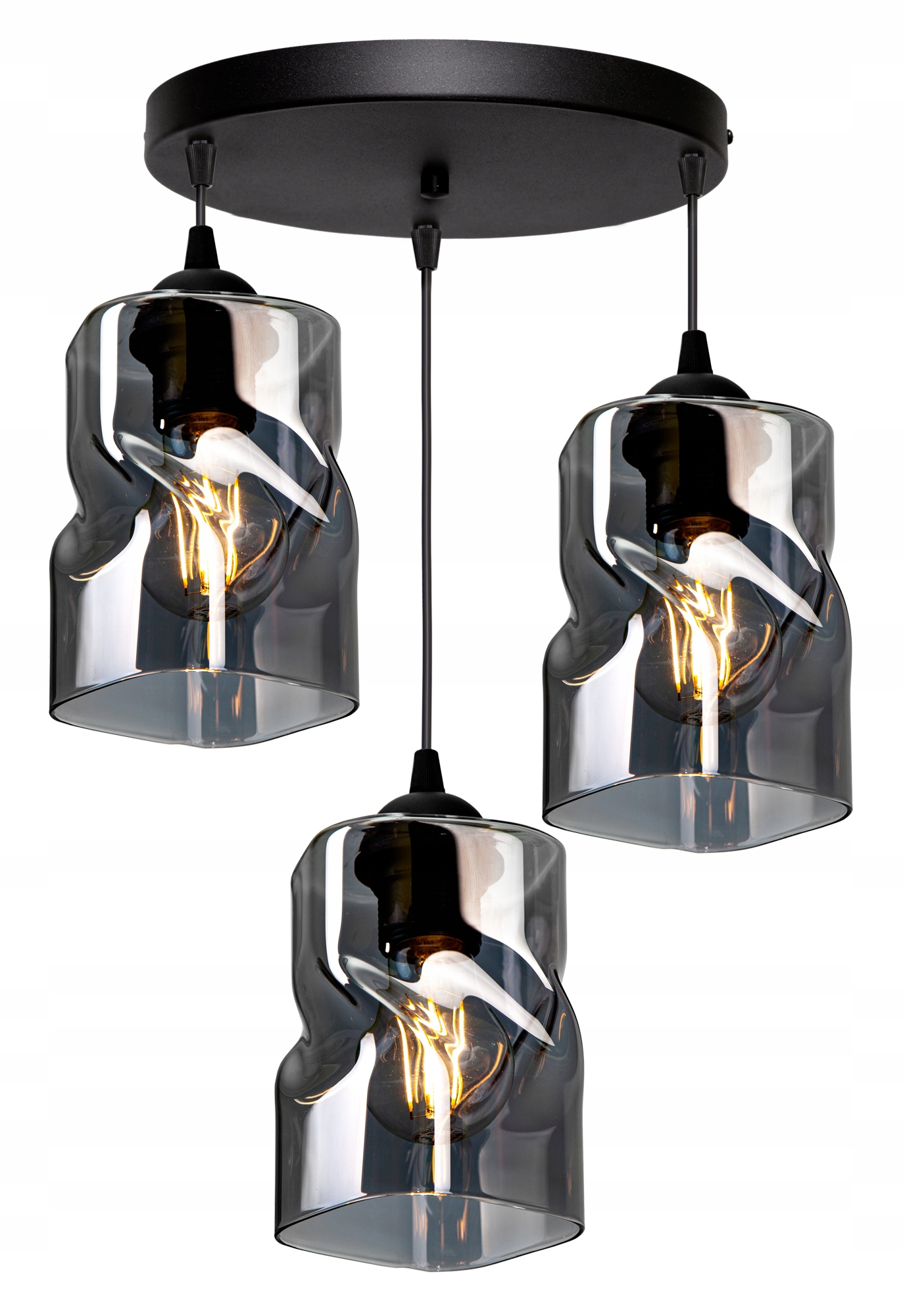 

Szklana Lampa Wisząca Sufitowa Żyrandol Plafon Led
