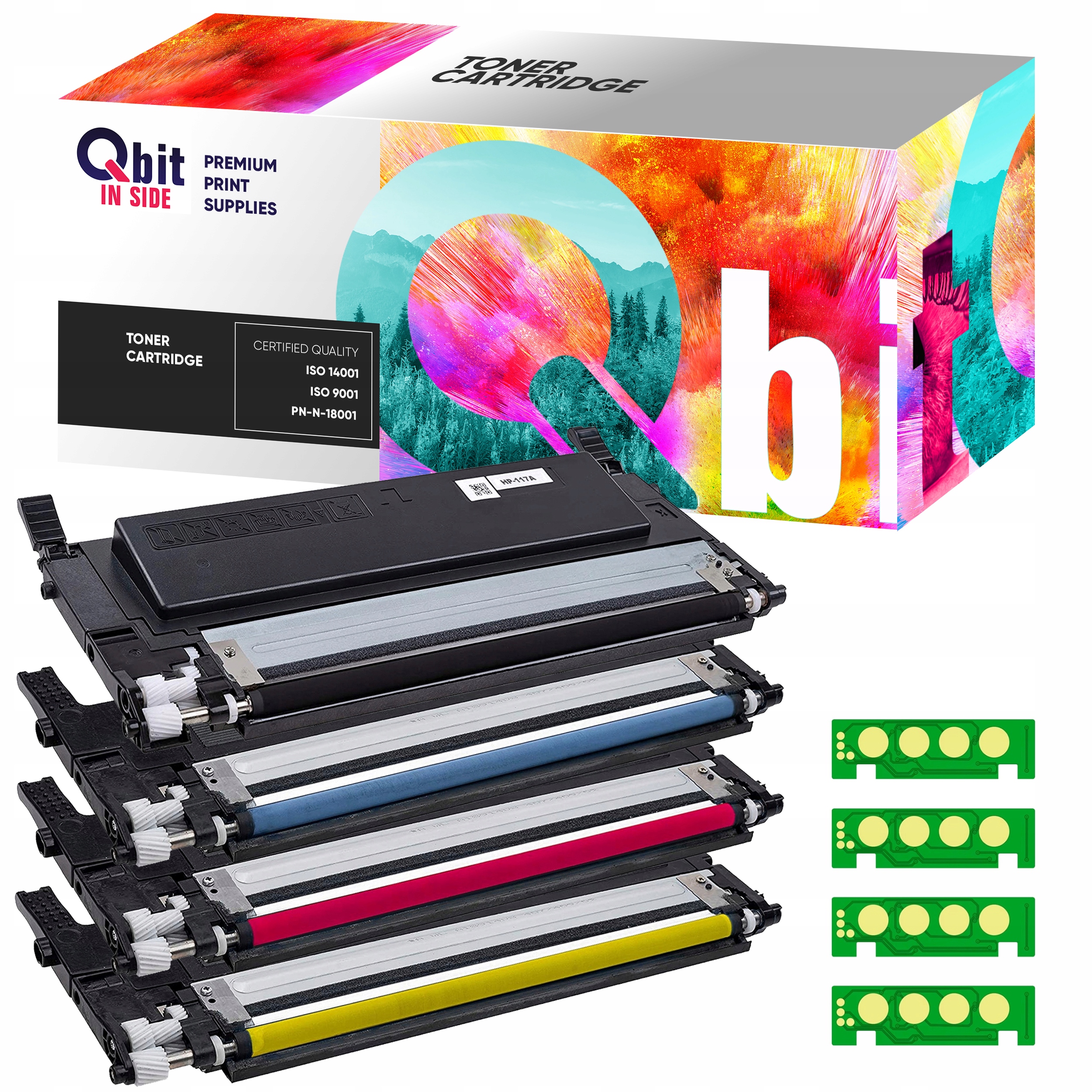 4x Toner 117a Do Drukarki Hp Color Laser 150nw 178nw 150a 179fnw z Chipem