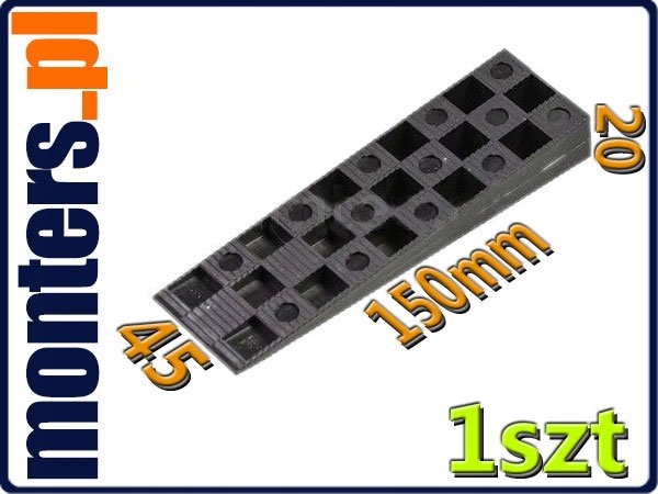 Klin montażowy do montażu okien itp DUŻY 20x45x150 Kod producenta KLIN PCV-20/45/150-1