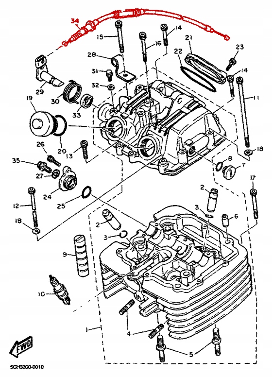 Linka cięgno dekompresatora Yamaha XT TT 600 Producent TSK