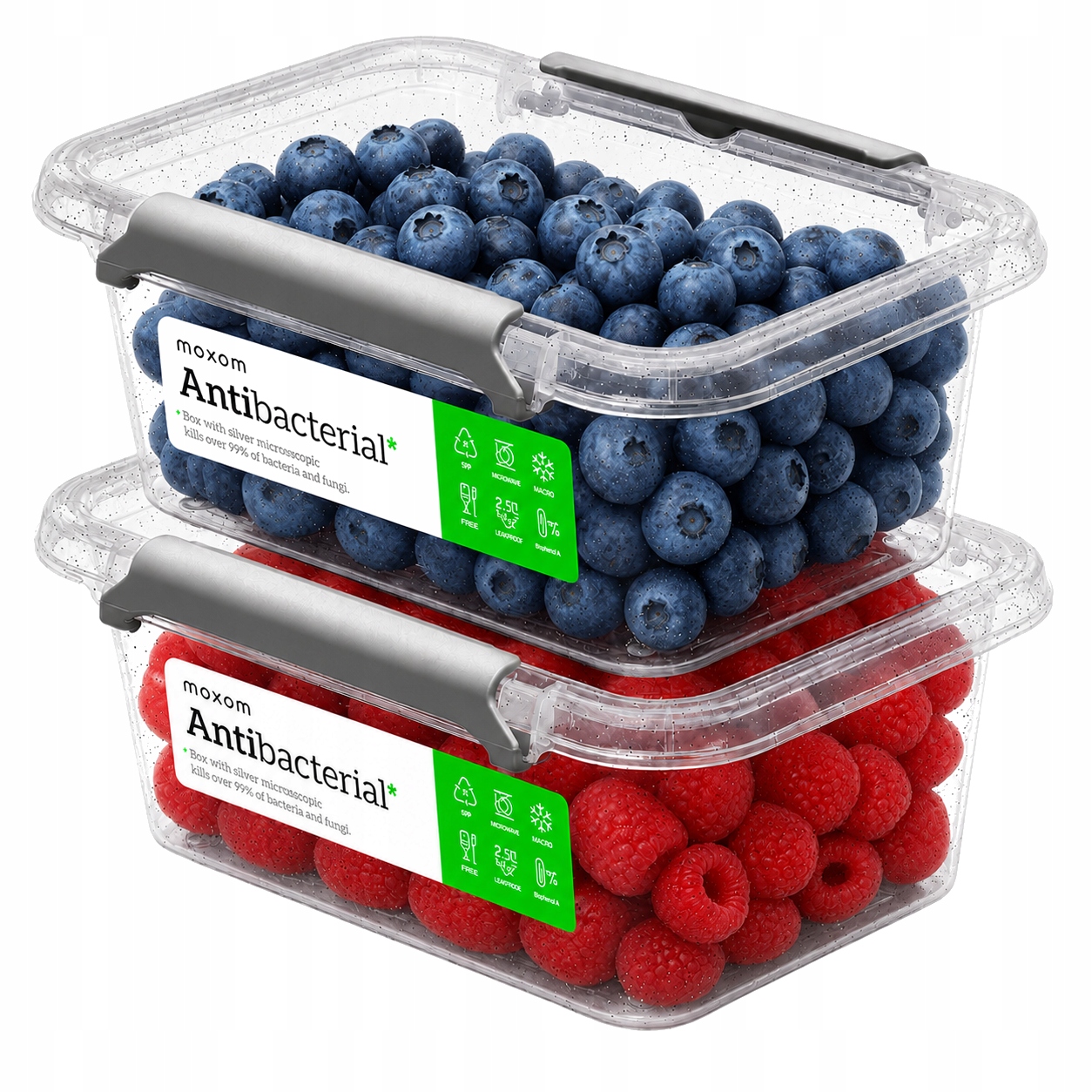 Pojemniki na żywność 10 szt BPA FREE plastikowe z pokrywką antybakteryjne