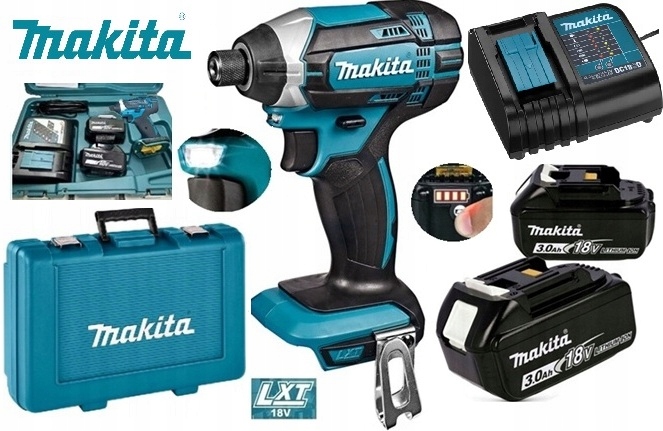 Makita DTD152RFJ 165Nm Lxt 18V DTD152 Udarowa 2x BL1830 DC18SD Kufer