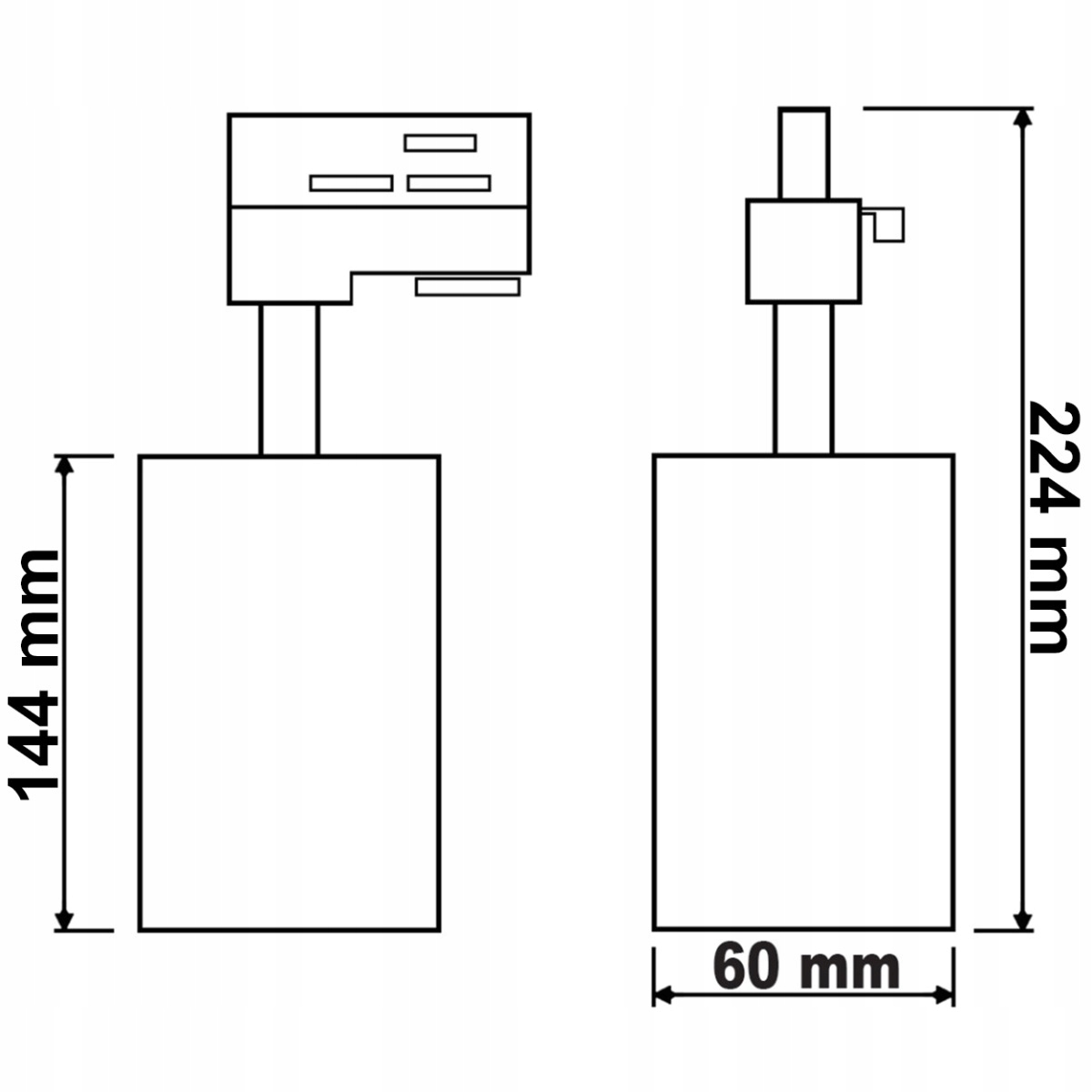 Szynoprzewód SZYNA Czarna 1M + 2x Lampa LED GU10 Rodzaj szynoprzewód