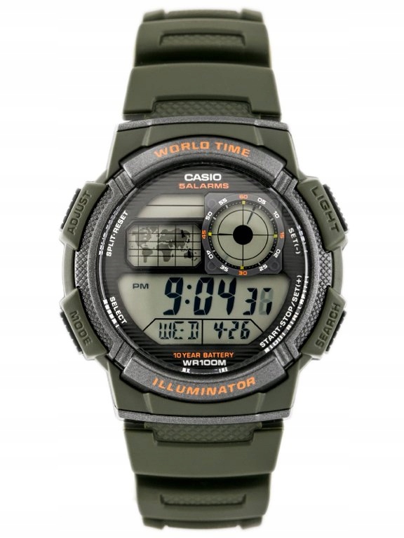 Pánské Hodinky Casio AE-1000W 3AVDF (zd073b) Světový Čas Krabička Gravírování
