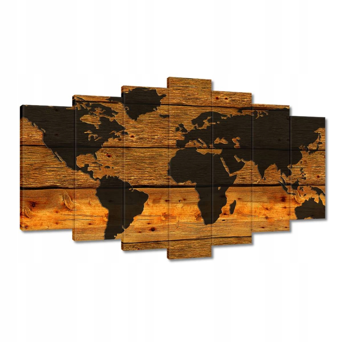 Obrazy 140x80 Mapa světa na deskách