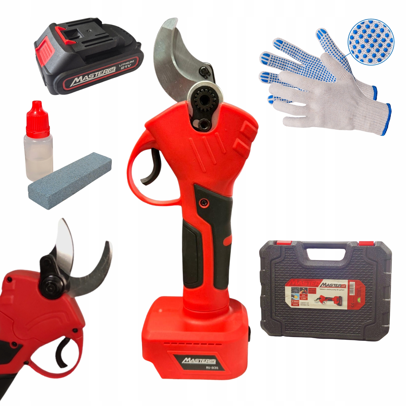 Akumulátorové nožnice na konáre Mastercut 21V 1,5Ah Mastercut Sada