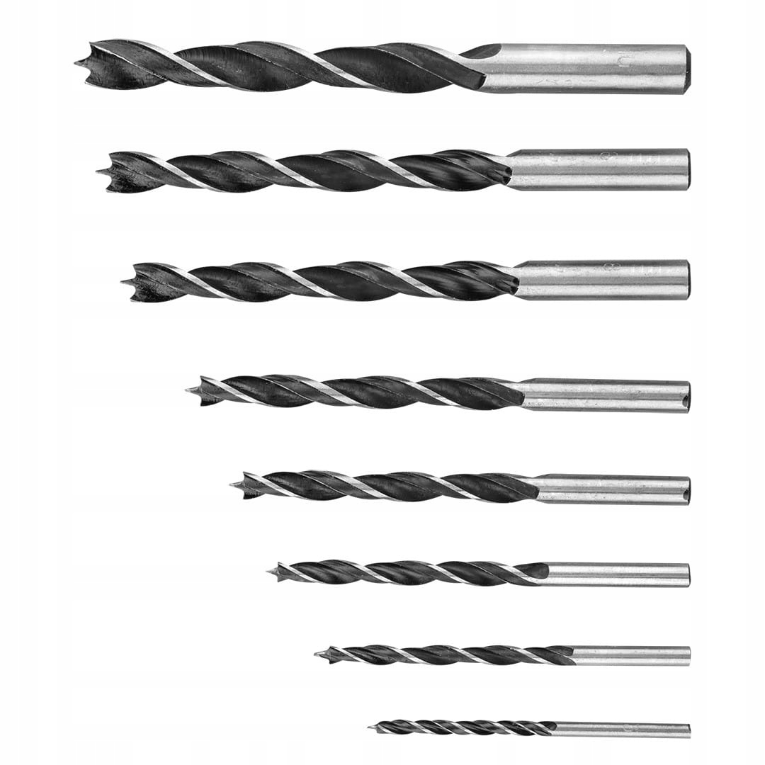 Wiertła do drewna, zestaw 3-10mm - 8 sztuk