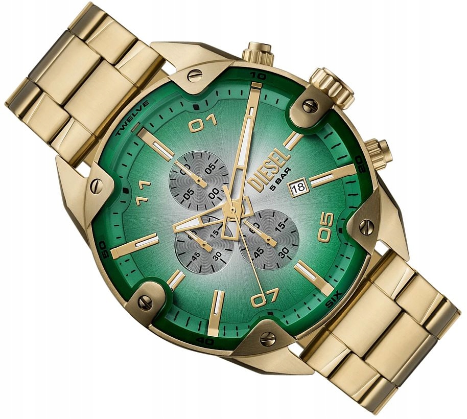 Originální Mládežnické Hodinky Diesel DZ4685 Spiked Velké Chrono Ø49mm +box