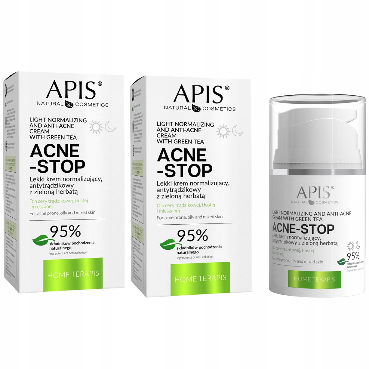 2x Apis Acne-Stop Normalizační krém proti akné se zeleným čajem 50 ml