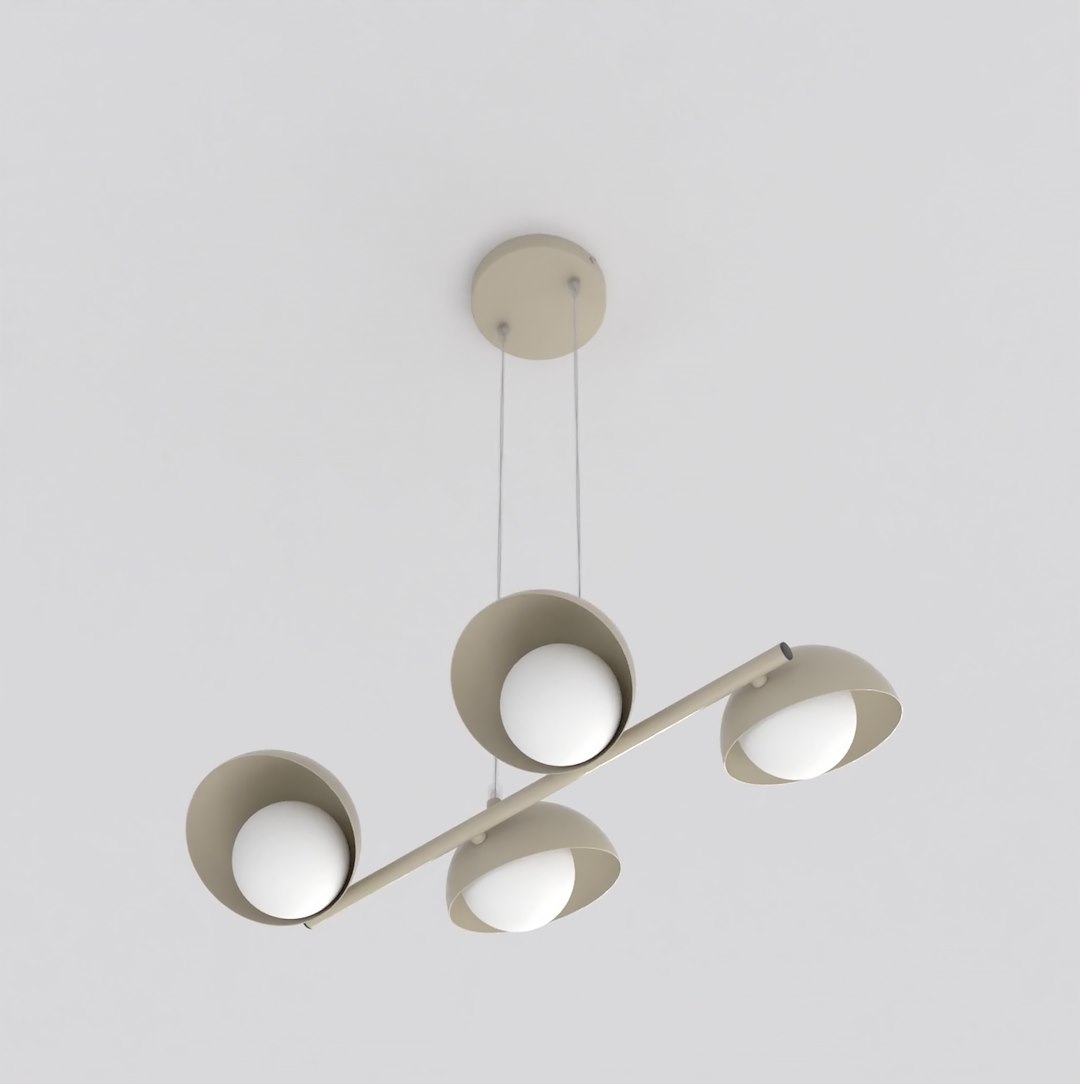 Závesná lampa Boom 4 Mocha dizajnová, minimalistické stropné svietidlo