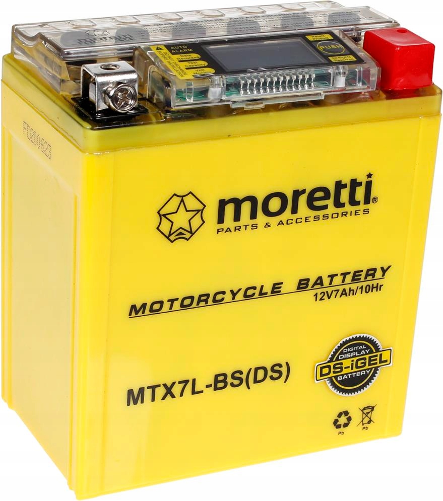 

Akumulator Żelowy Moretti 12V YTX7L-BS 113x70x132