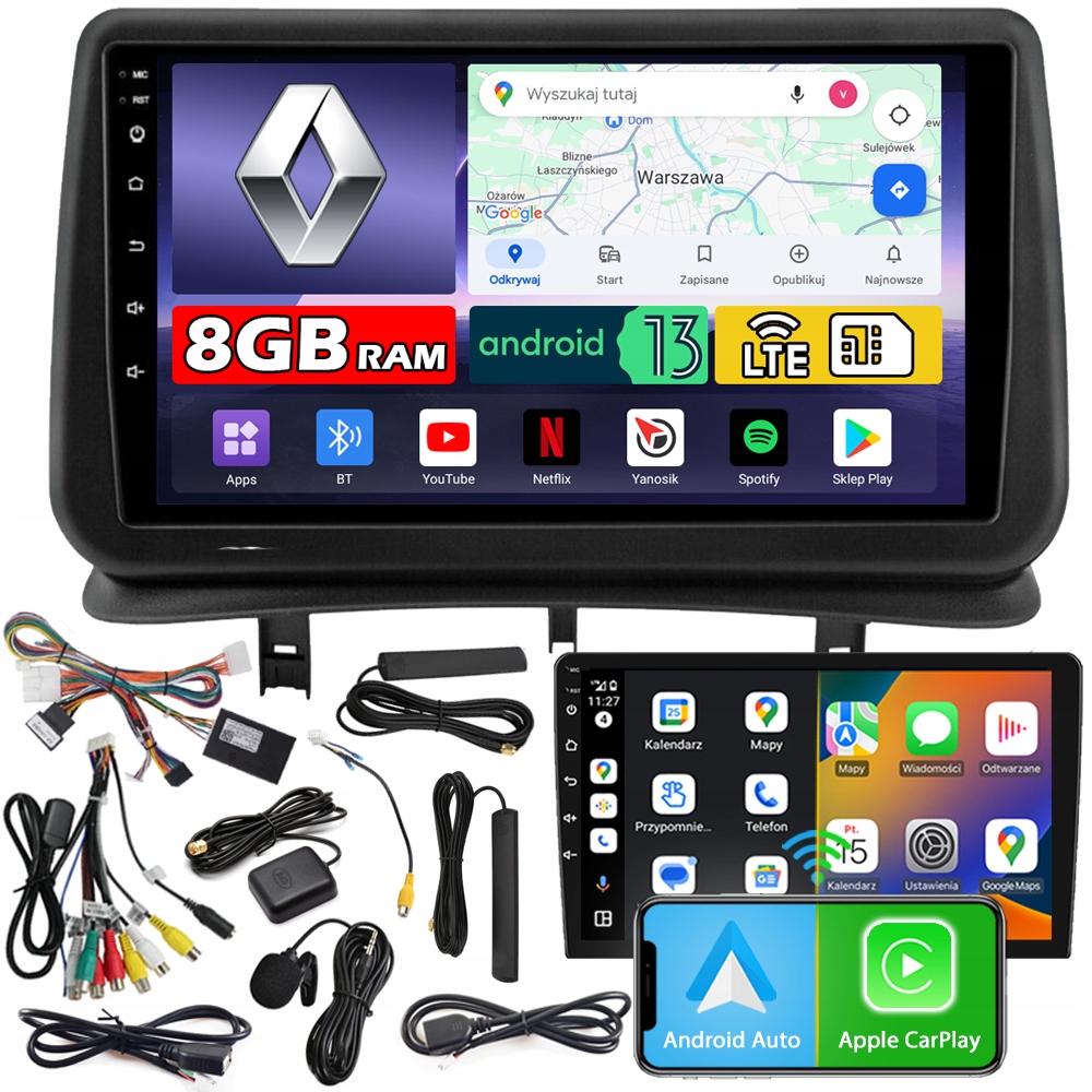Autorádio Ncs ZQ9 Renault Clio 3 III 2005-2013 Android 8GB Lte