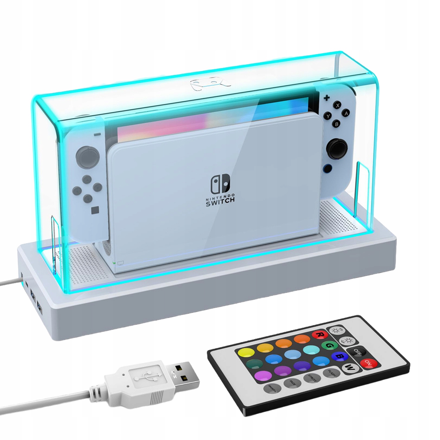 Podstawa z osłoną LED 16 kolorów do Switch OLED