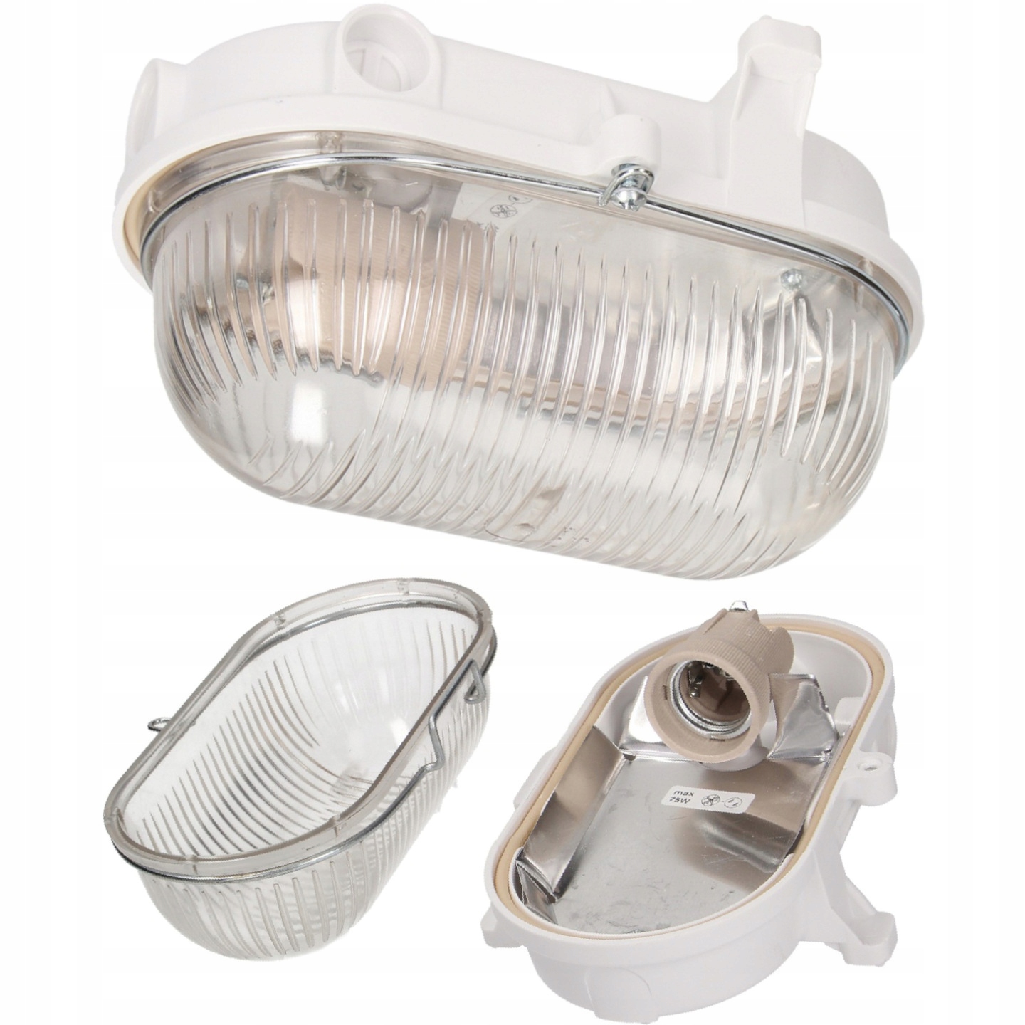 OPRAWA OŚWIETLENIOWA POLIWĘGLAN E27 75W IP44 IK10