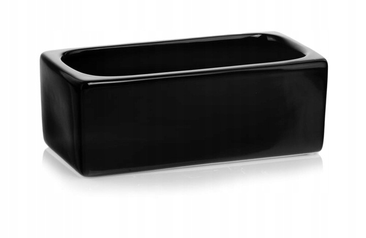 

Doniczka osłonka rynna prostokąt Ceramiczna Czarna