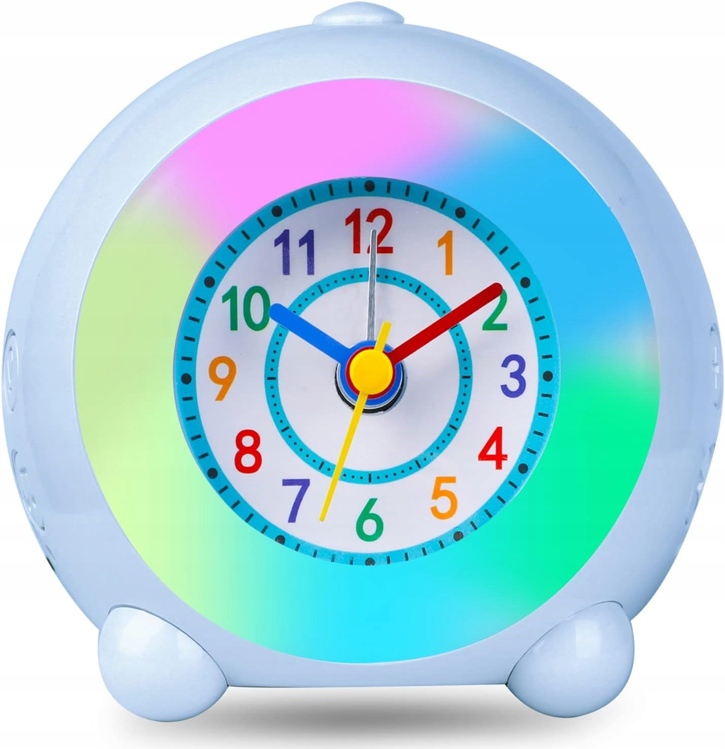 BUDZIK ZEGAR STOJĄCY DO POKOJU DZIECKA CHŁOPCA Z MUZYKĄ NIEBIESKI LED RGB Marka inna