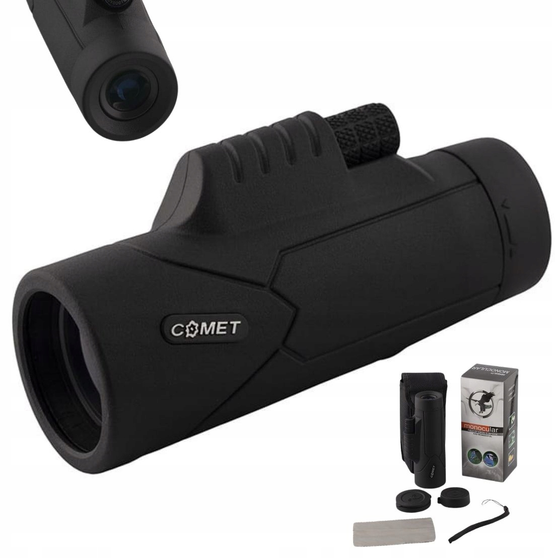 MONOKULAR LUNETA LORNETKA TURYSTYCZNY SURVIVAL MYŚLIWSKI 10x40 HD COMET
