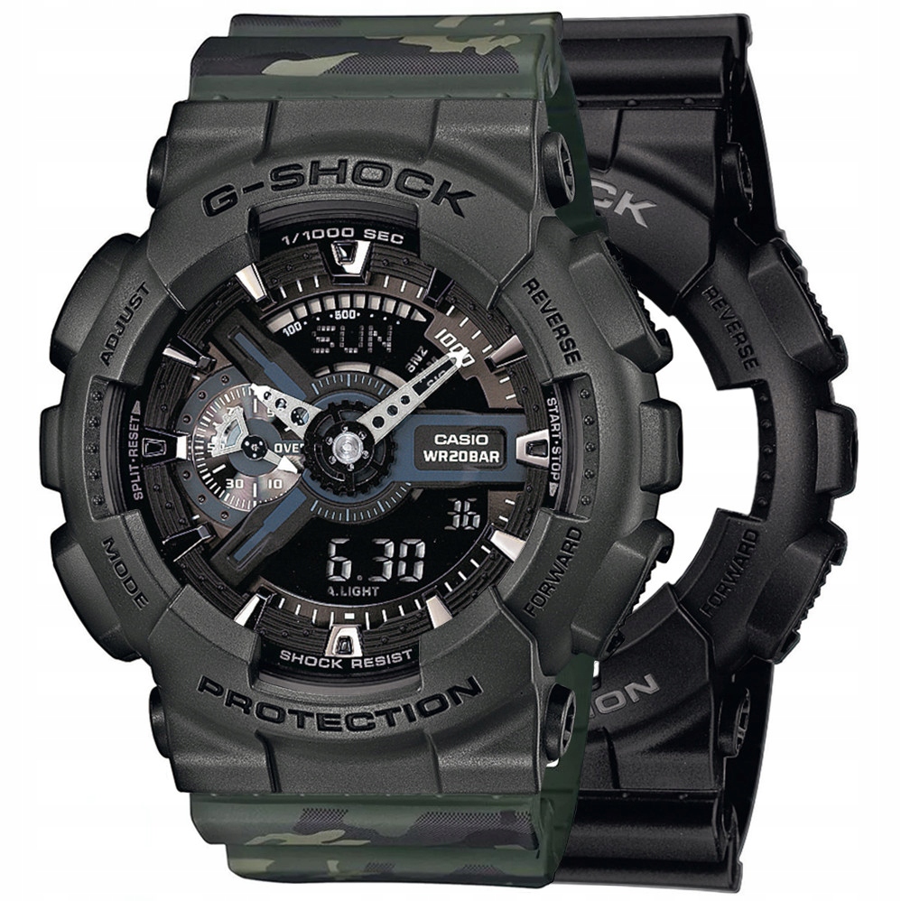 Set G-shock GA-110-1BER Šedo-zelený