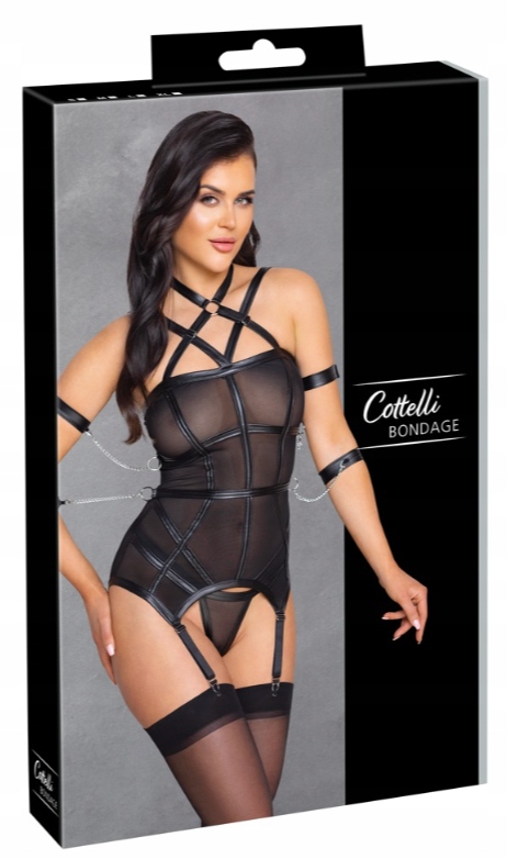 Gorset Cottelli Collection Basque Bondage r. XL czarny