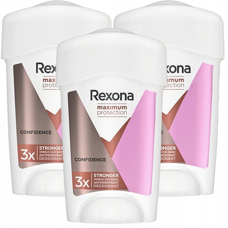 3x antiperspirant v tyčince Rexona Maximum Protection Confidence 45 ml