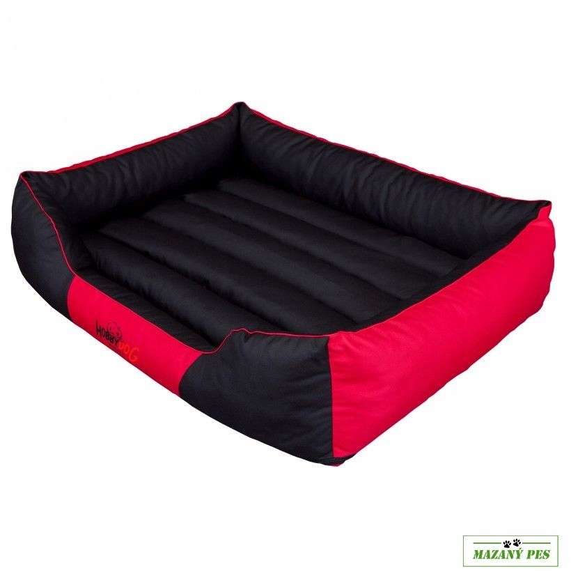 Levně Hobby Dog Pelíšek pro psa Comfort červeno-černý Velikost L 65 x 50 cm
