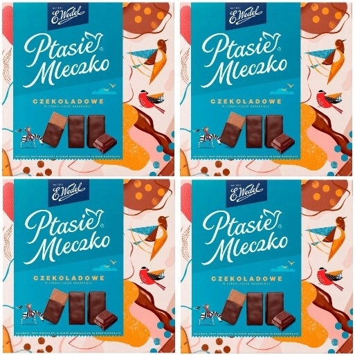 4x 340g Wedel Ptasie Mleczko Czekoladowe