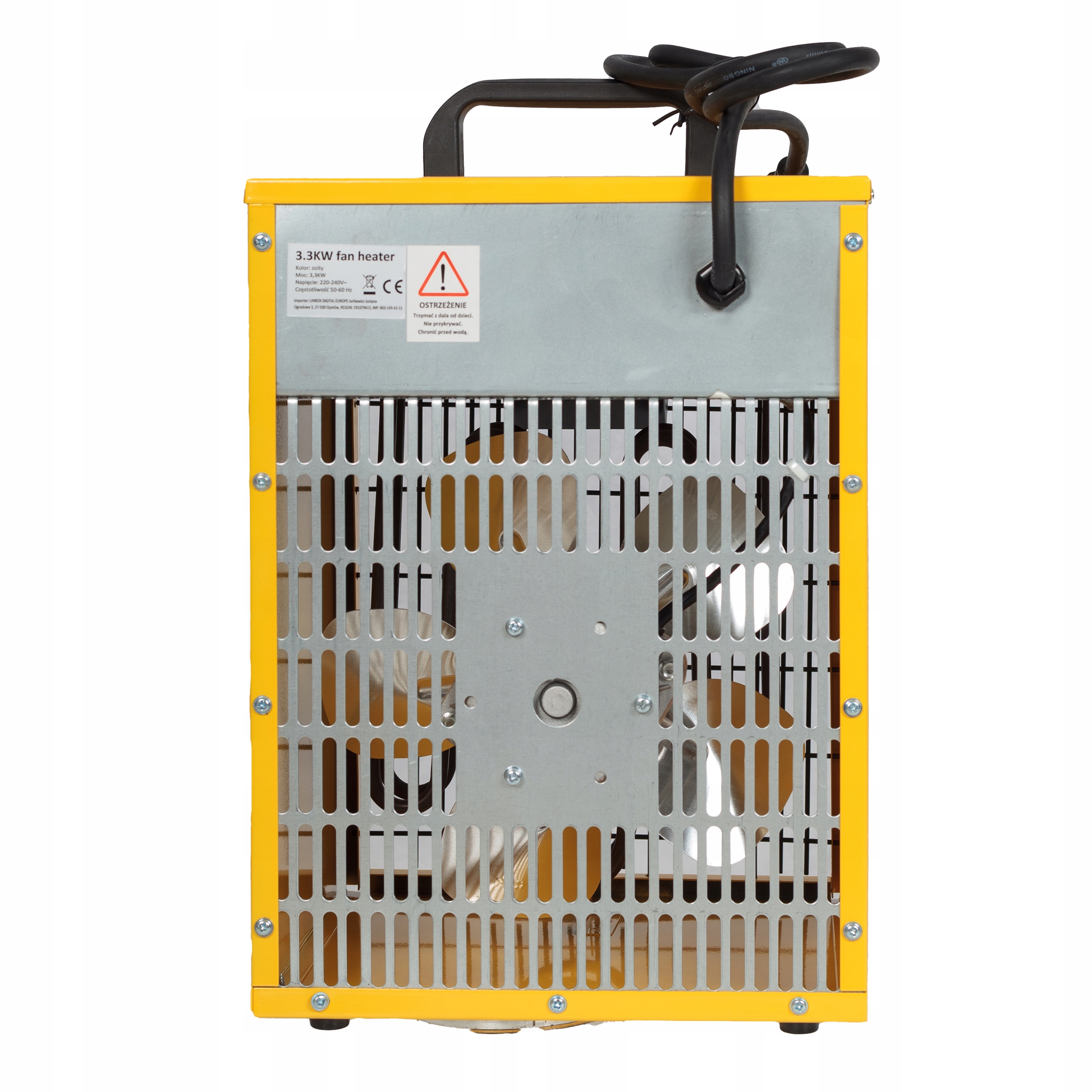 NAGRZEWNICA ELEKTRYCZNA FARELKA DMUCHAWA 3,3KW PL Moc grzewcza 3.3 kW