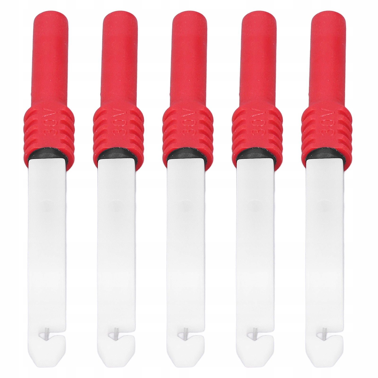 Czerwone Sondy Pomiarowe 5 szt. z Osłonką i Igłą Przebijającą 0.7mm do Multimetru