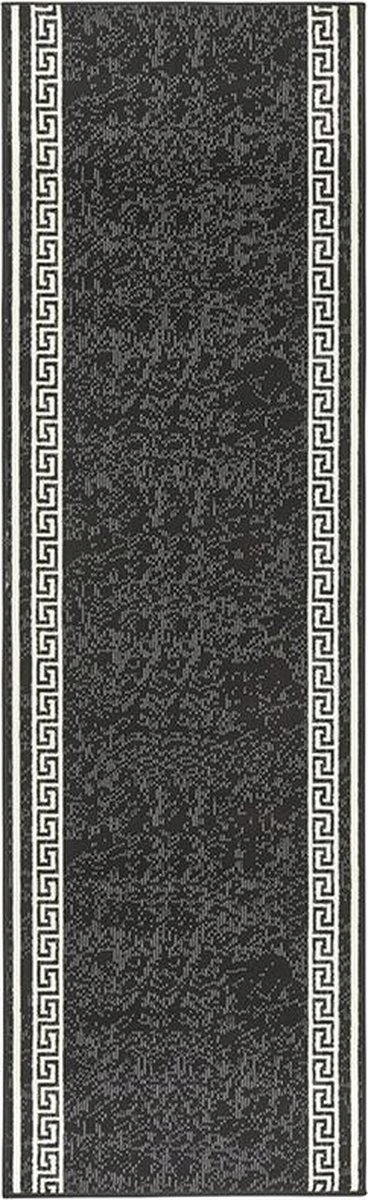 Behúň 80x400 cm do chodby a predsiene, moderný, šedo-krémový