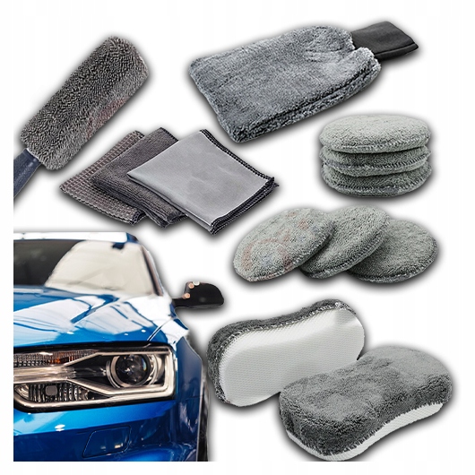 Zestaw Do Mycia Samochodu Auta Czyszczenia Car Detailing Mikrofibra Ścierki