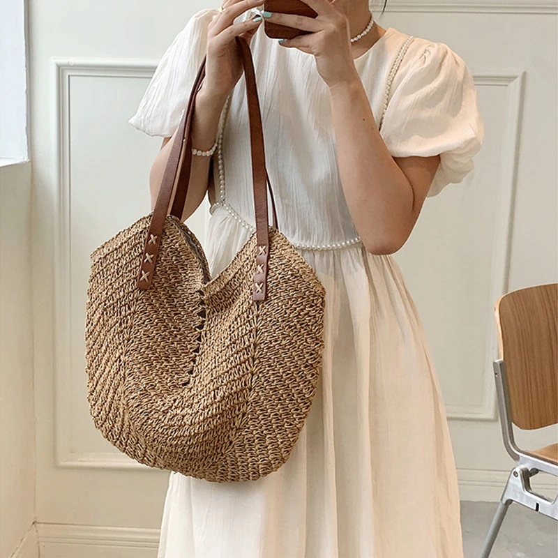 Torebka na LATO NA RAMIĘ BOHO PLECIONA KOSZYK ZAPINANA+ APASZKA Marka inna