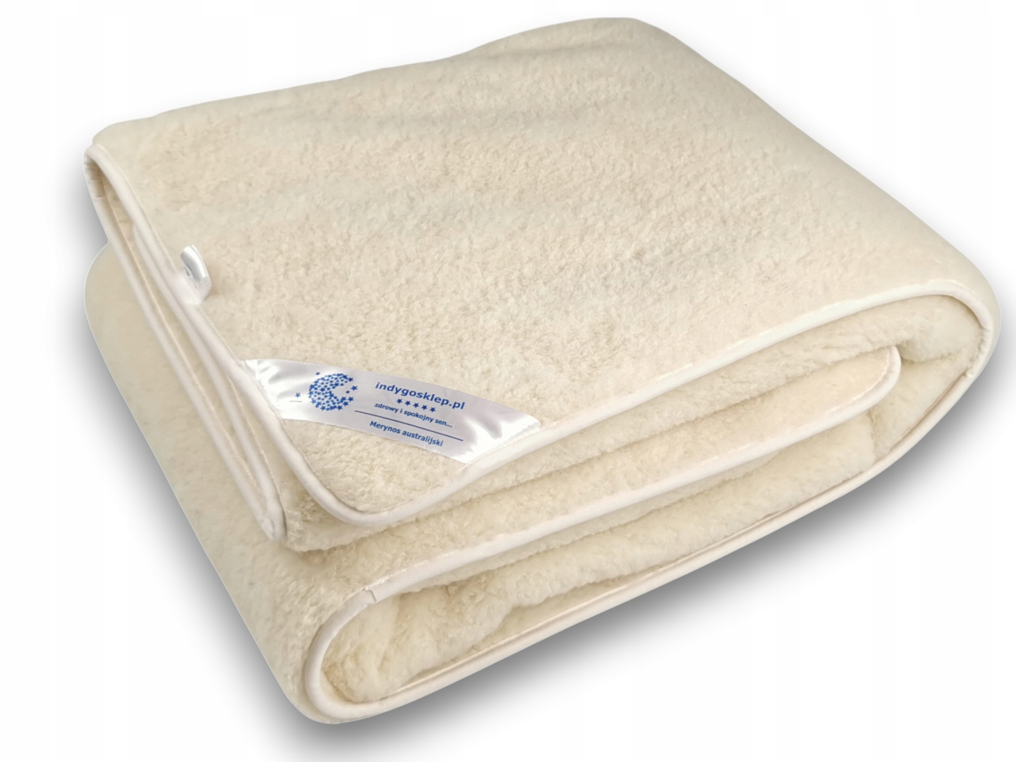Vlnená prikrývka Merino Austrálsky 140x200 Ecru Celoročná proti reumatizmu