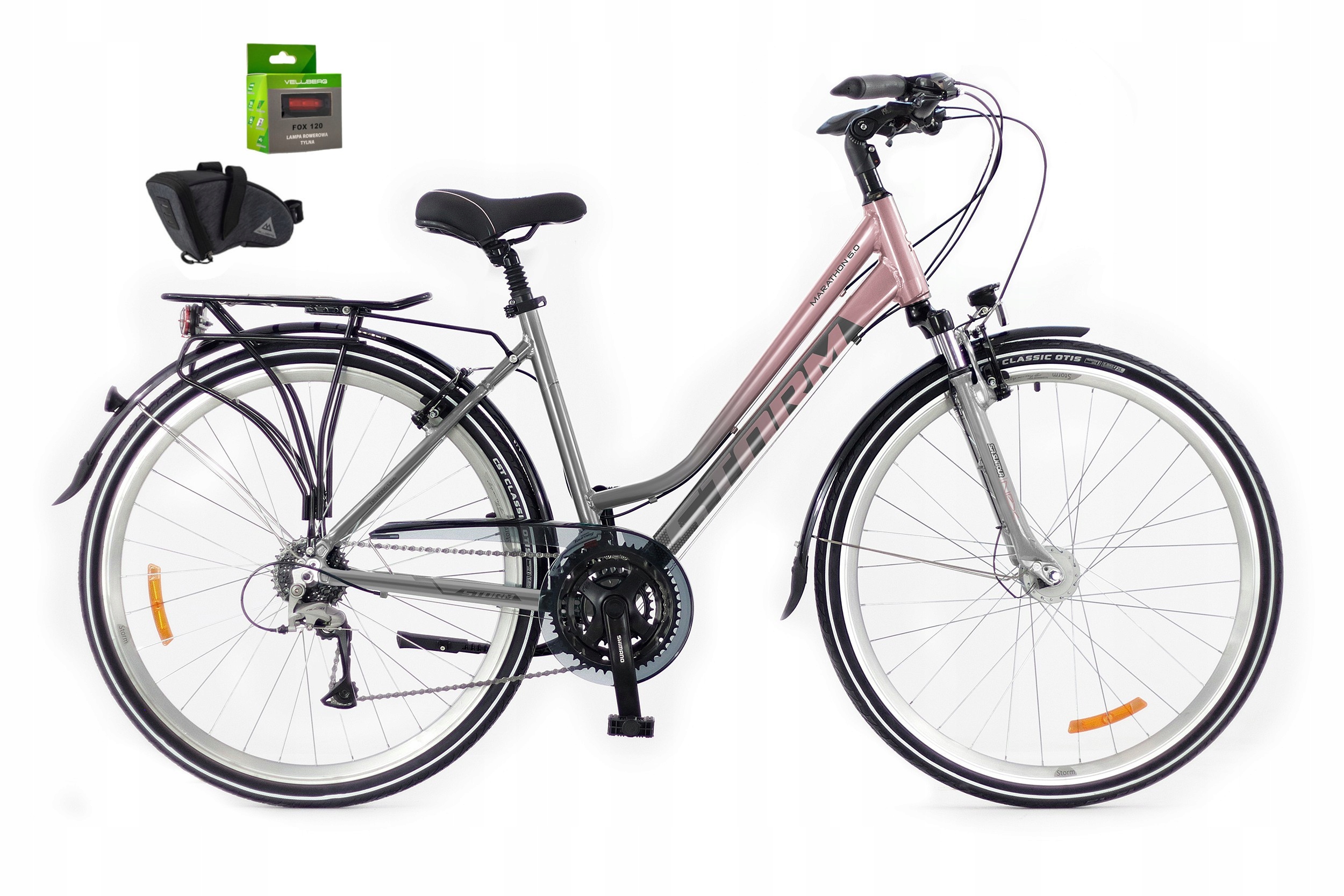 Rower 28 Storm Marathon 6.0 Trekking Alu Alivio 3X8 V-brake 17" Grat