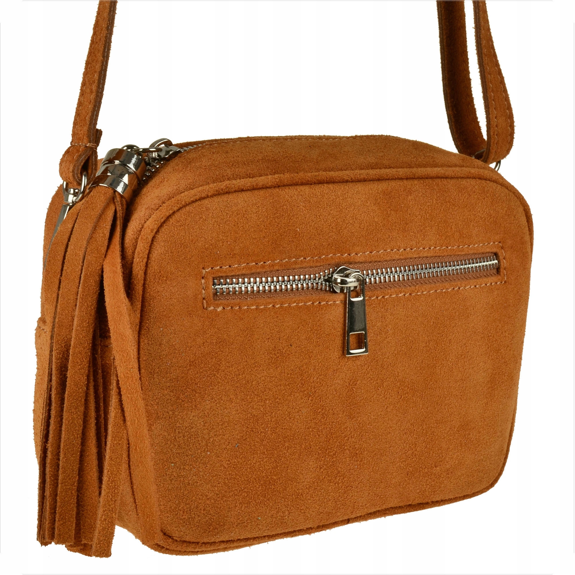 

Borse in Pelle Torebka listonoszka zamsz nat camel