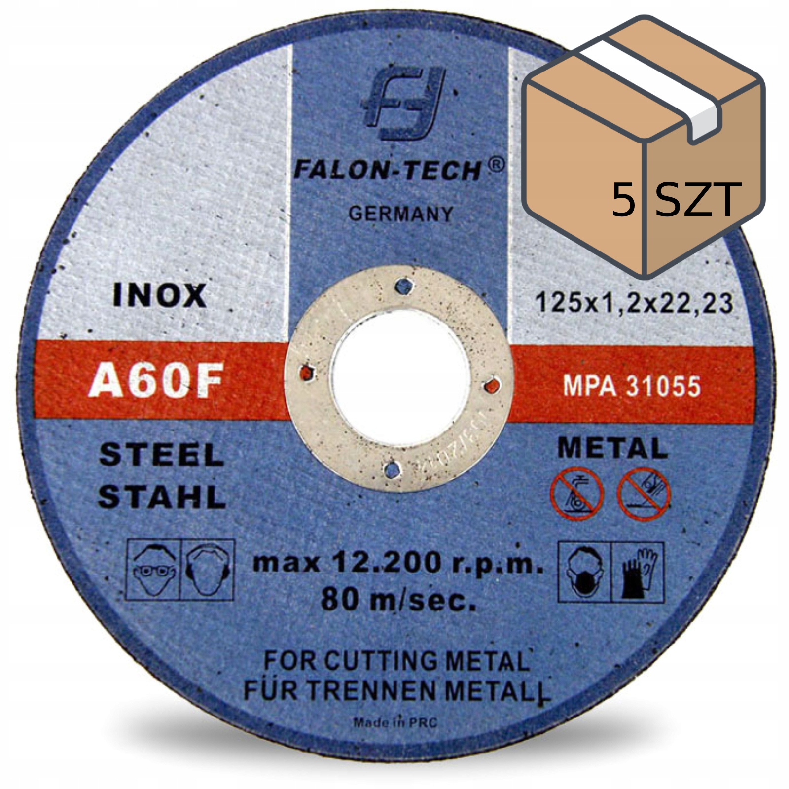 Tarcza Do Cięcia Stali Metalu Inox 5 Szt 125x1.2 Falon-tech