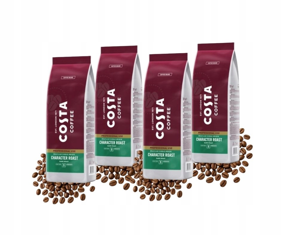 Levně Káva zrnková Costa Pro sada Brazilian sada 4x1 kg