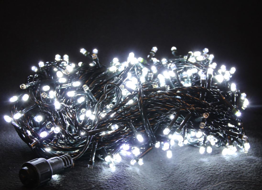 

Lampki Choinkowe 200 Led Zimny Biały Biały Flash