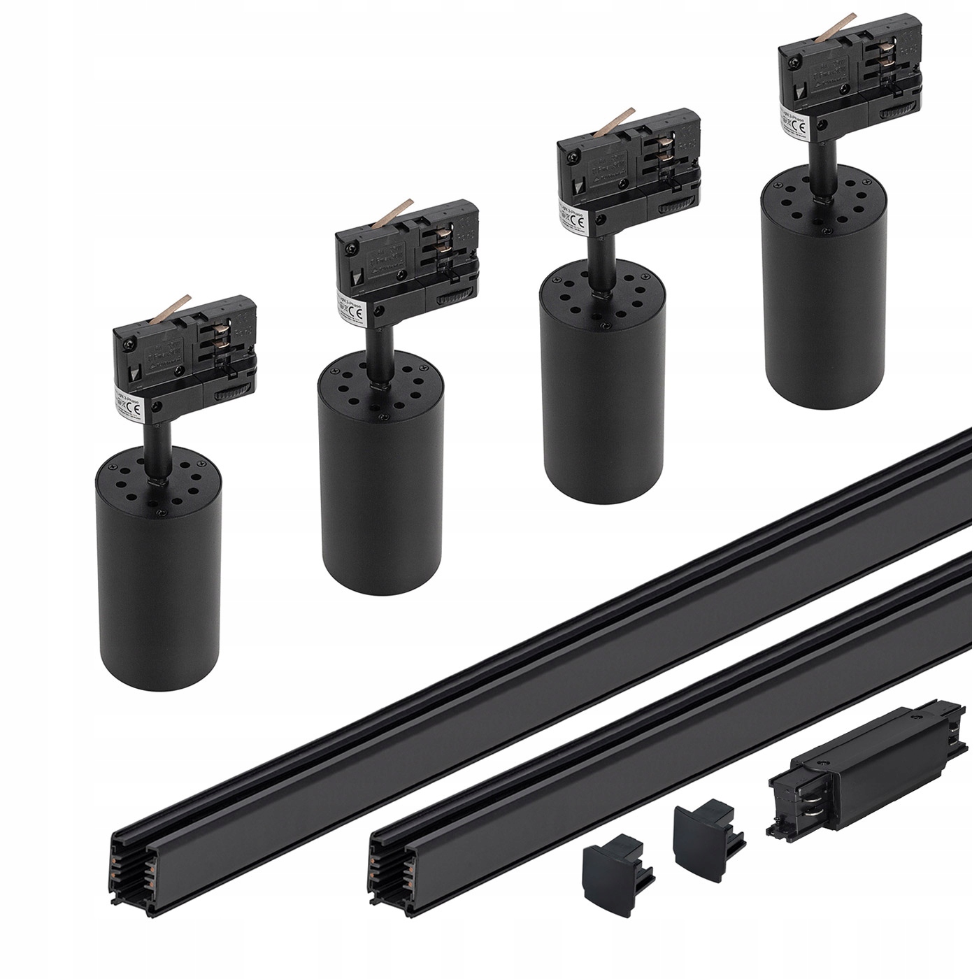 Zestaw Szynowy 3 Fazowy Szynoprzewód zasilanie środkowe z 4 Reflektorami