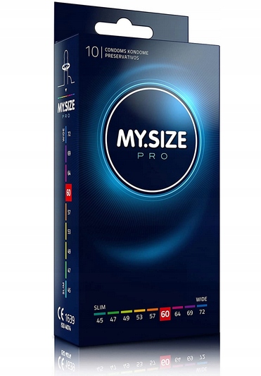 MY.SIZE PRO 60 mm Prezerwatywy DOPASOWANE 10 szt. EAN (GTIN) 4025838410605
